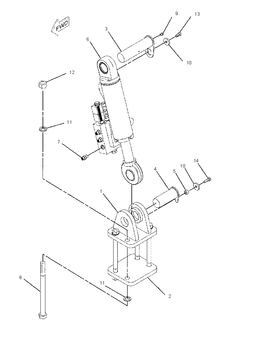 CYLINDER & MTG GP-FRAME LEVEL 2210990 CAT