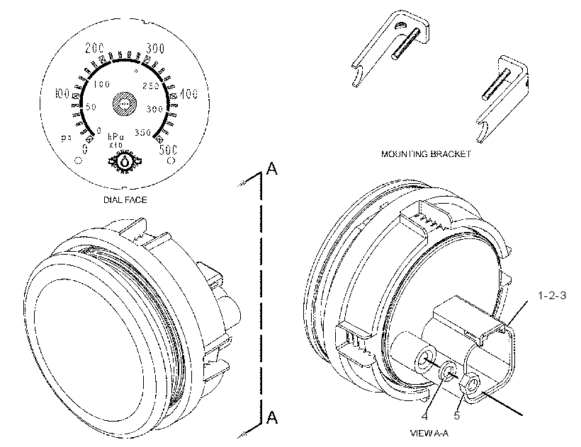 GAUGE GP-GEAR OIL PRESSURE 2229915 CAT