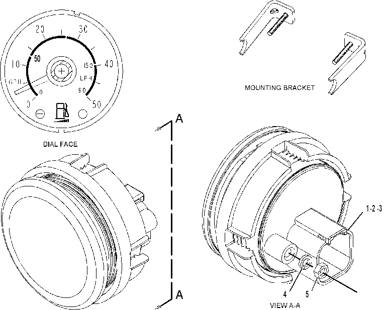 GAUGE GP-FUEL CONSUMPTION RATE 2229902 CAT