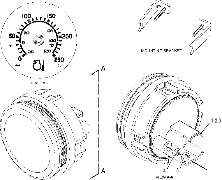 GAUGE GP-MANIFOLD AIR TEMP 2229906 CAT