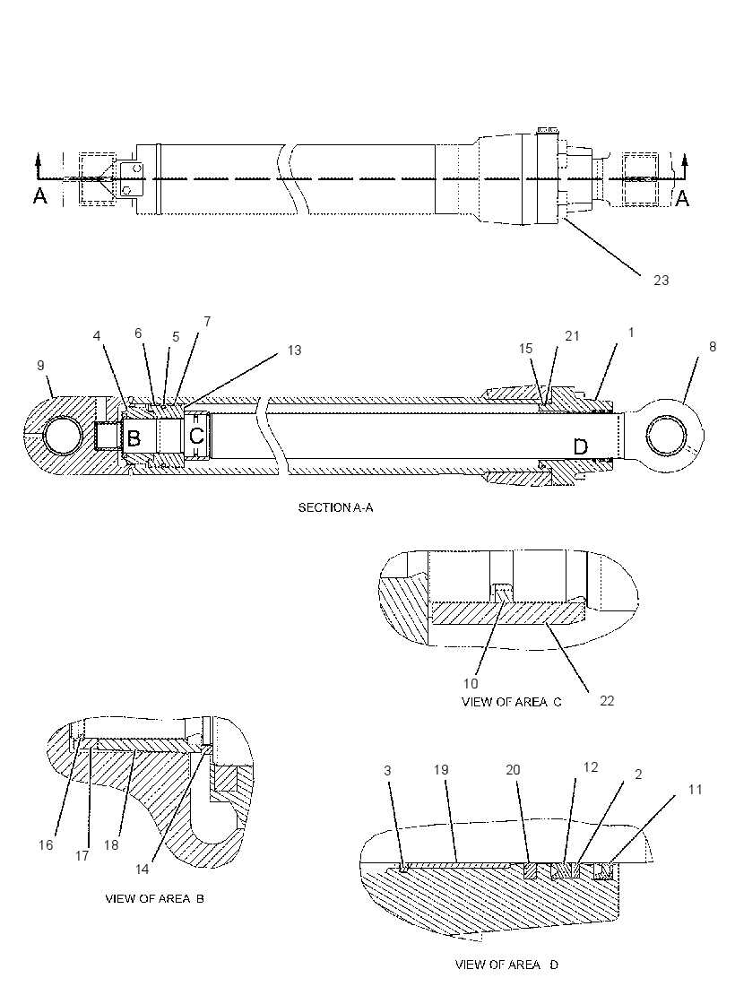 Цилиндр рукояти 2188124 CAT