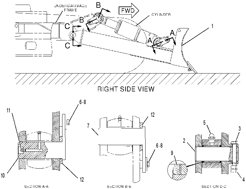 Отвал с креплением 2353866 CAT