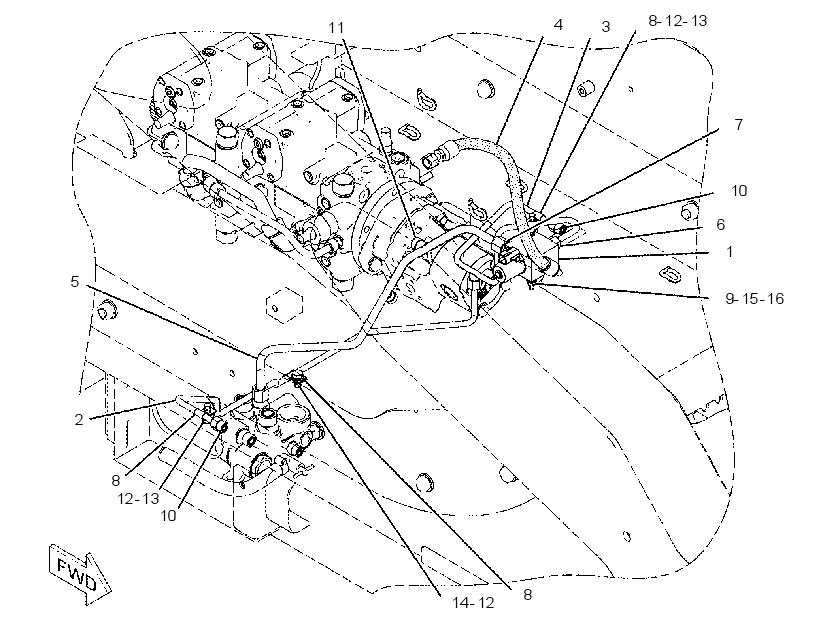 MANIFOLD & LINES GP-CONTROL 2335885 CAT