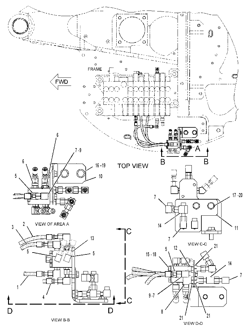 Трубопроводы управляющие 1990496 CAT