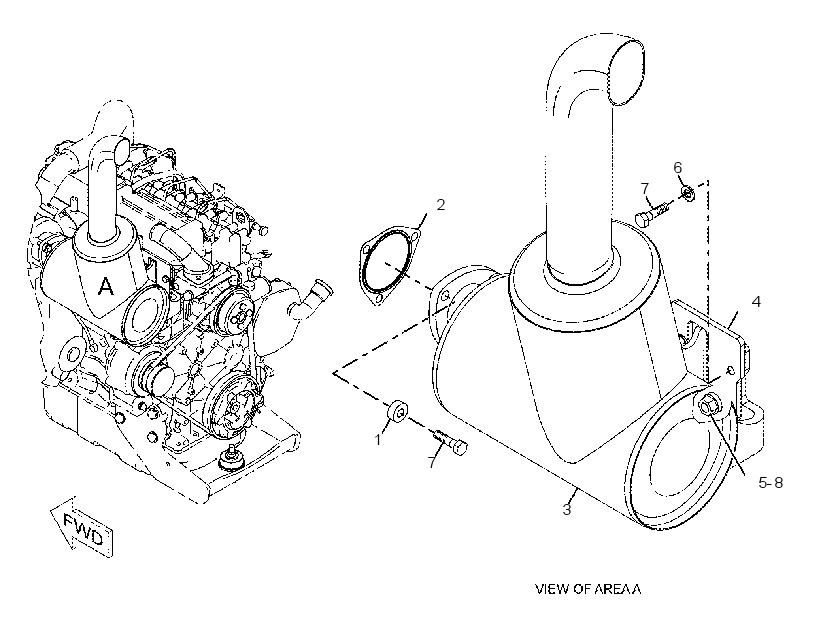 MUFFLER & MOUNTING GP 2229815 CAT