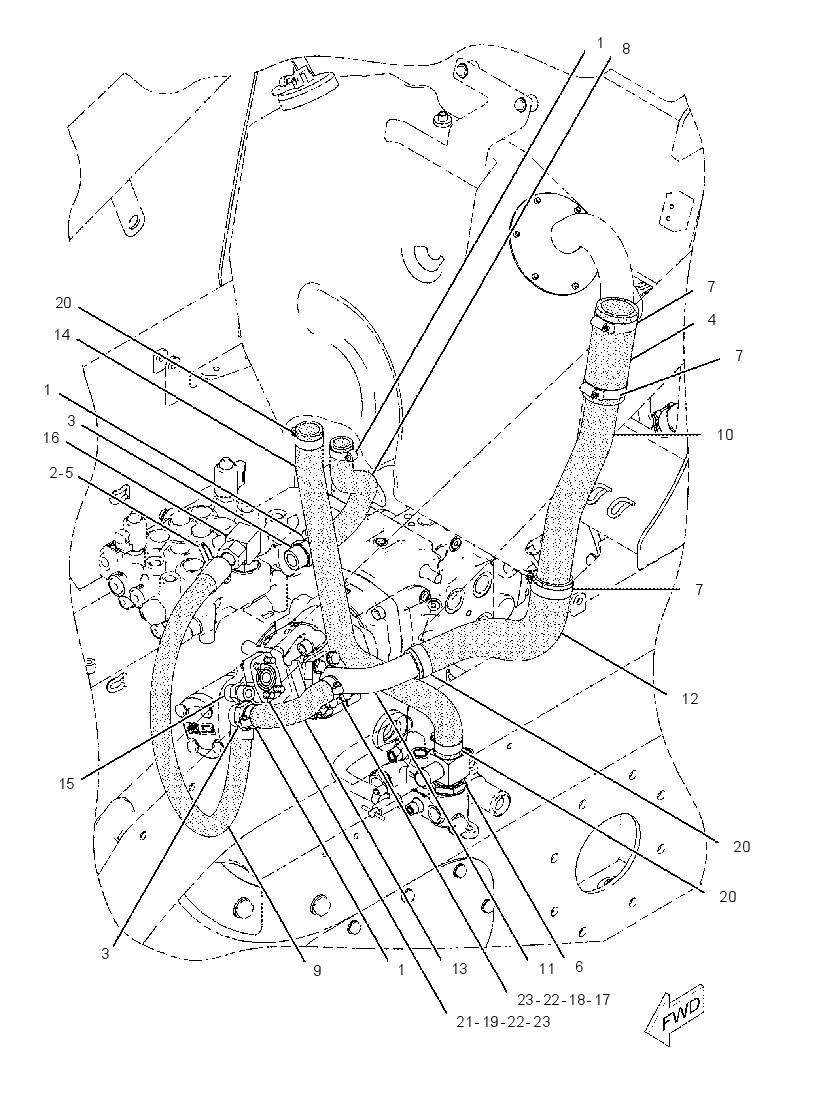 Трубопроводы насоса 2186133 CAT
