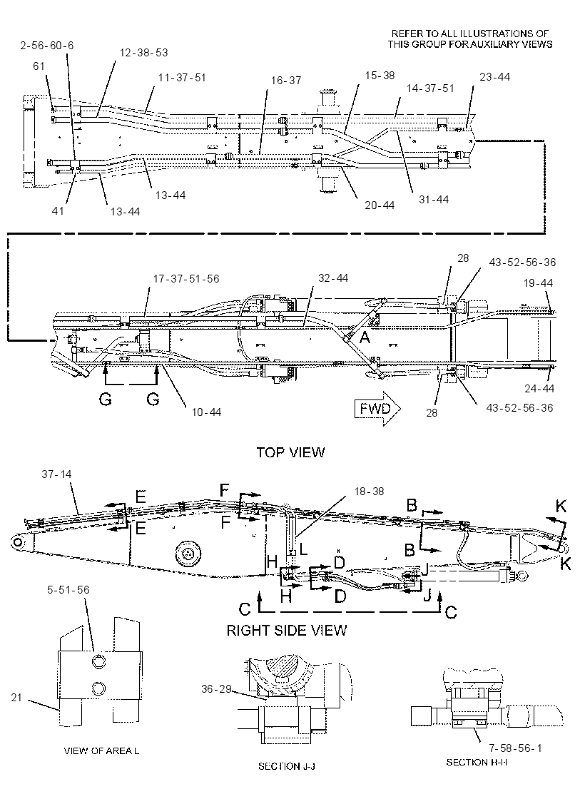 Трубопроводы стрелы 2184416 CAT