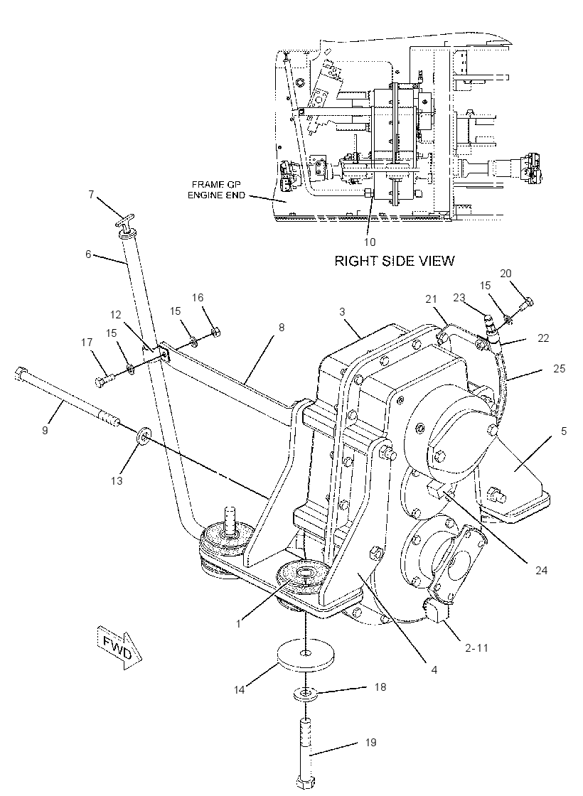 TRANSMISSION & MOUNTING GP 1942721 CAT