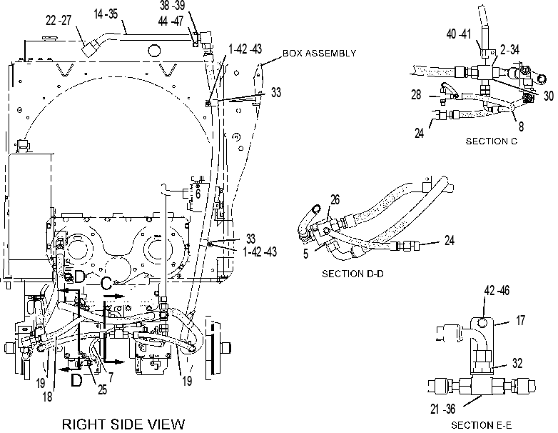 Трубопроводы маслоохладителя гидросистемы 1924045 CAT