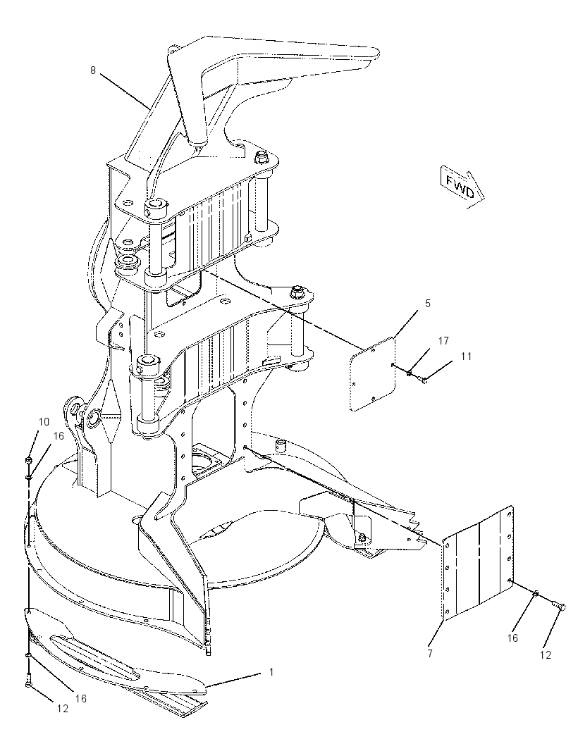 FRAME GP-FELLING HEAD 1831347 CAT