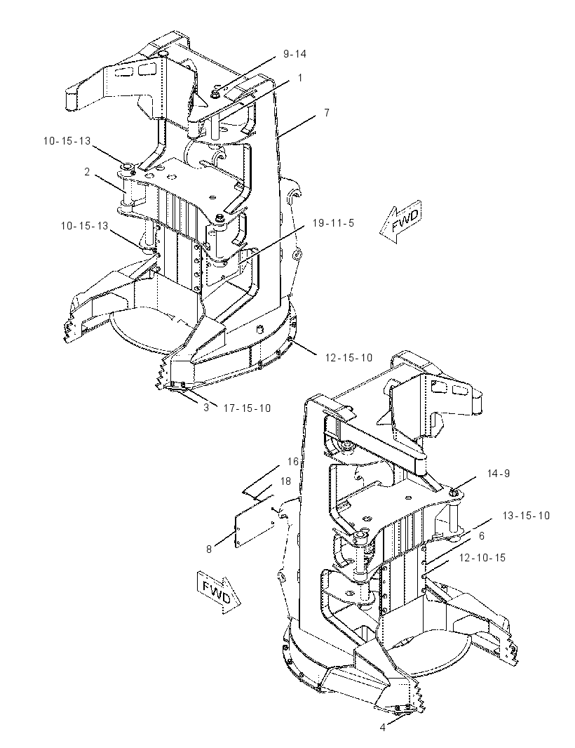 FRAME GP-FELLING HEAD 2429927 CAT