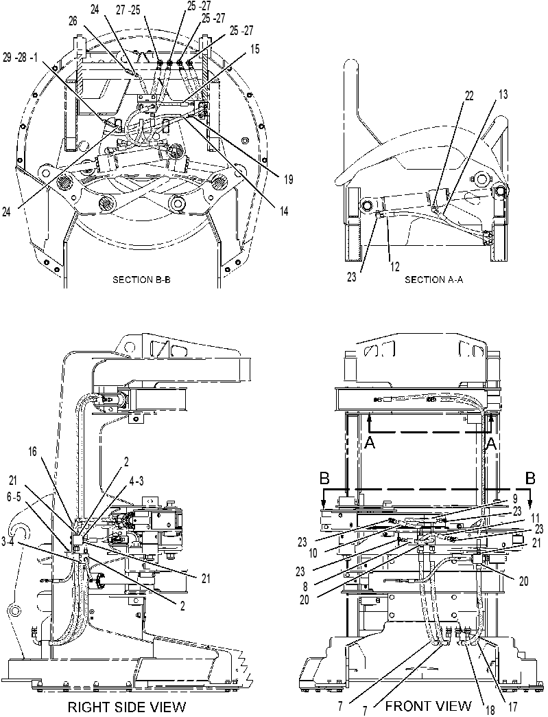 LINES GP-FELLING HEAD CYLINDER 2457664 CAT