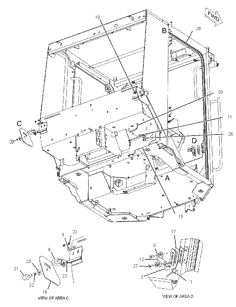 Кабина закрытая с ROPS 2420001 CAT
