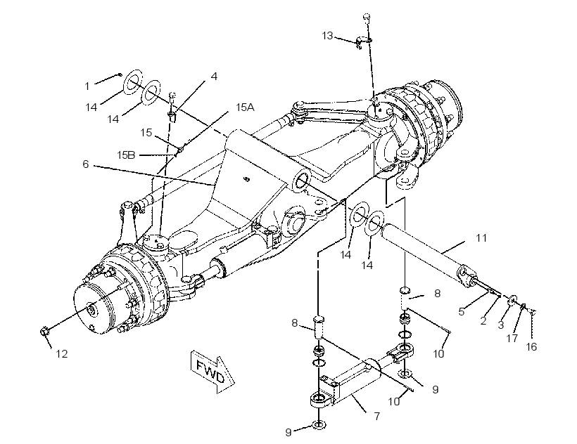 AXLE AR-FRONT 2275303 CAT
