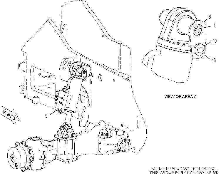 CYLINDER & MTG GP-AXLE LOCK 2081224 CAT