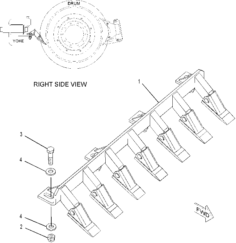 SCRAPER GP-DRUM 2477649 CAT