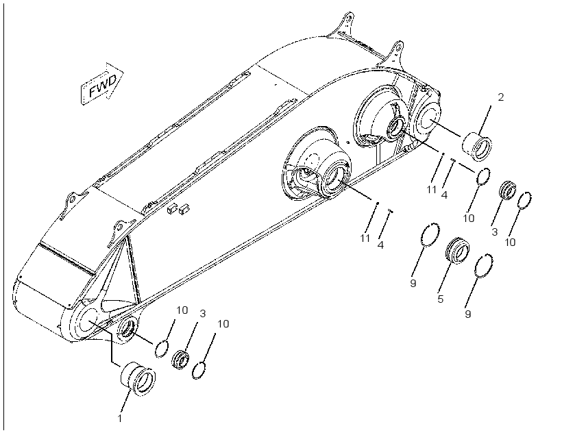BOOM & BEARING AS-FRONT SHOVEL 1864155 CAT