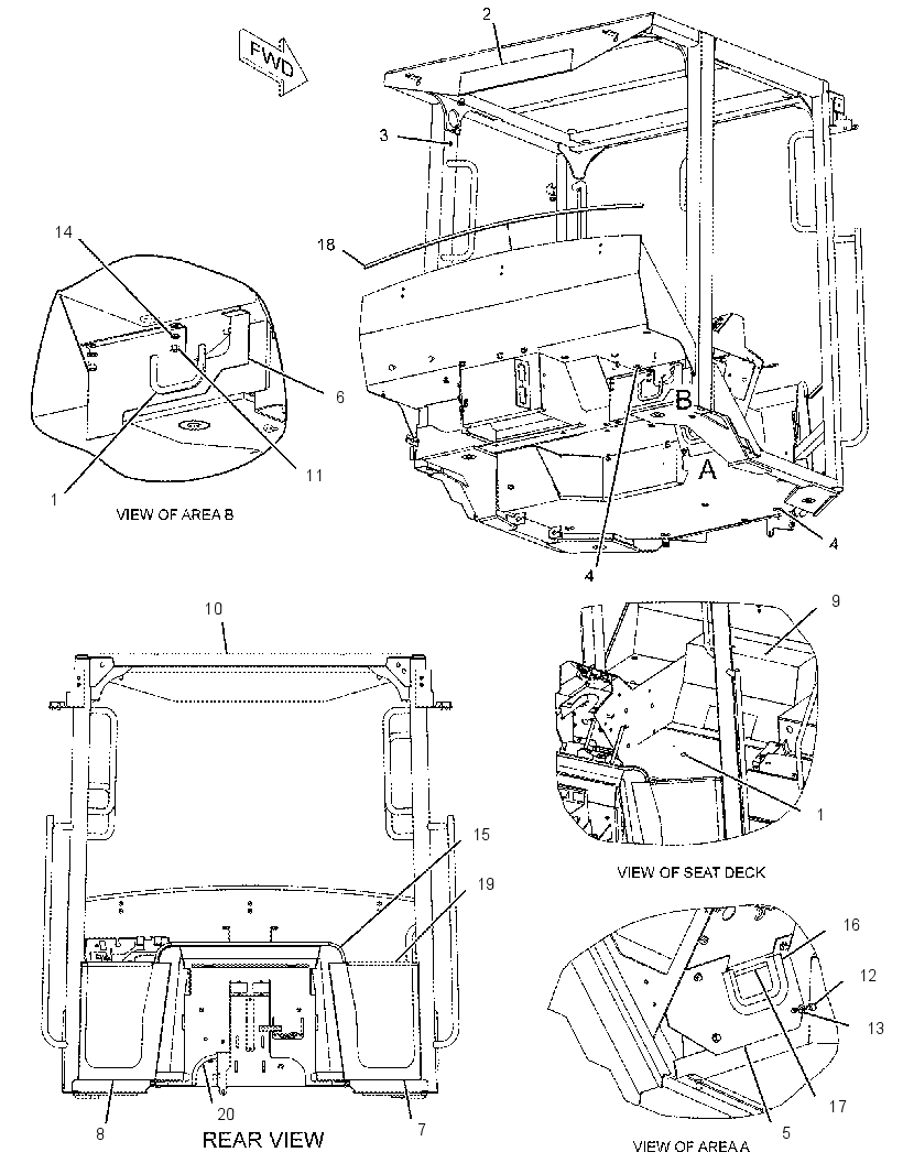 CANOPY GP-OPEN ROPS 2359726 CAT