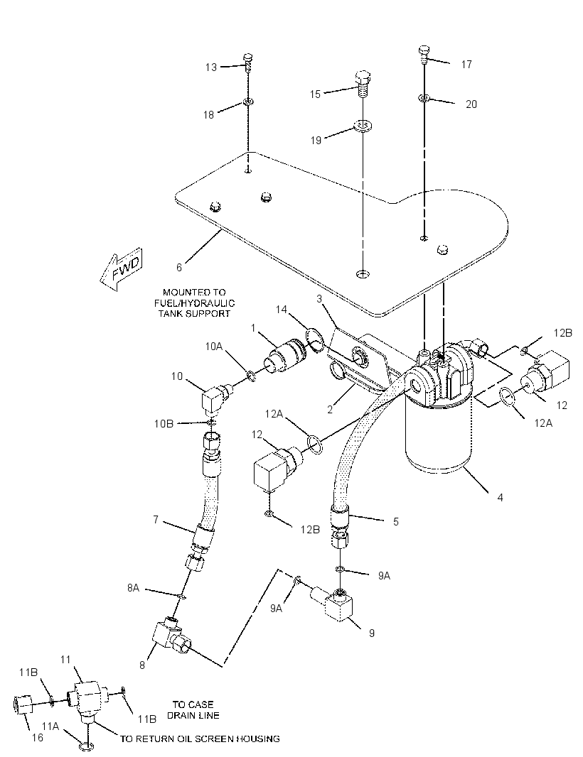 FILTER & MTG GP-CASE DRAIN 2036653 CAT