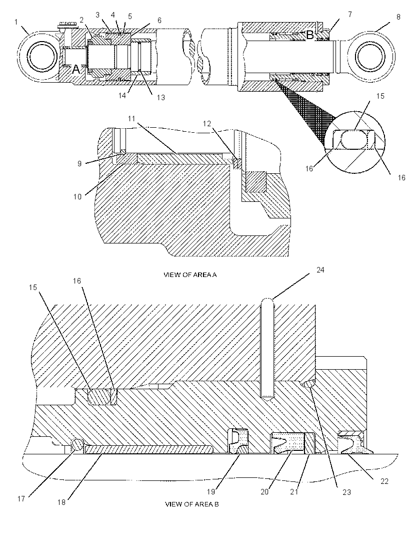 CYLINDER GP-ADJ CAB RISER 2358287 CAT
