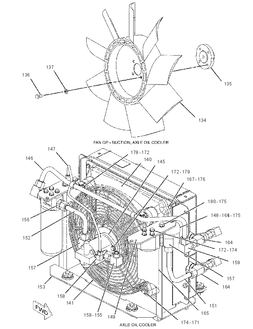 COOLER GP-AXLE OIL 2Q7790 CAT