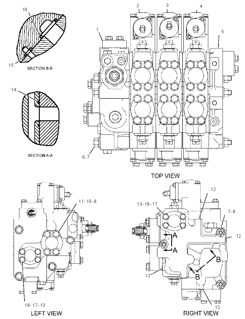 Клапан (секция 3) 2406800 CAT