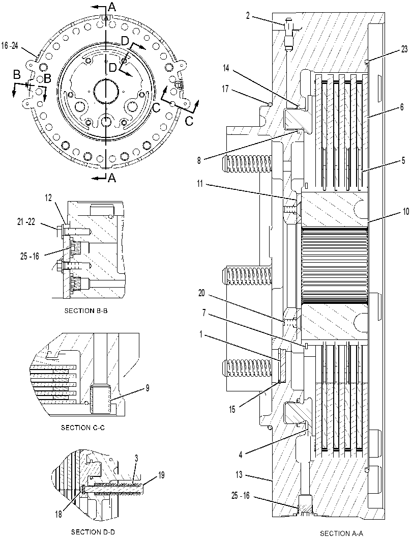 Тормоз рабочий 2418931 CAT
