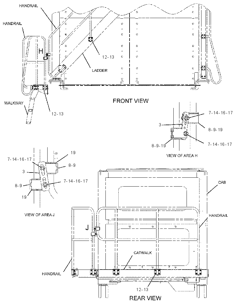 FASTENER GP-HANDRAIL 1493104 CAT