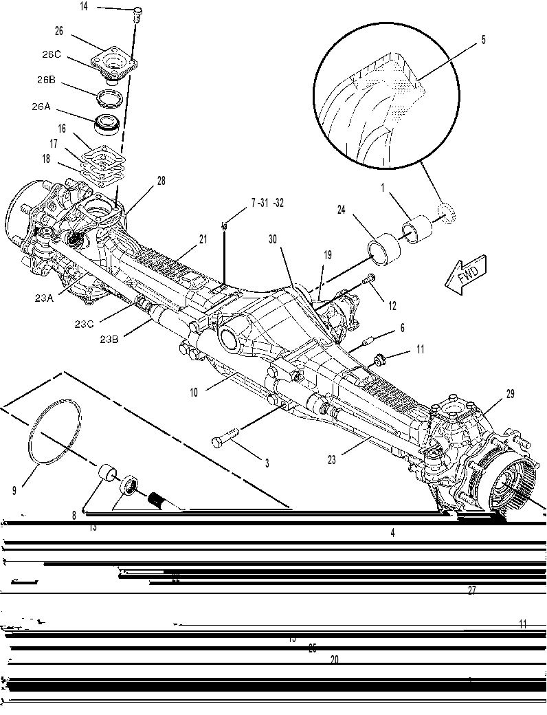 AXLE GP-DRIVE & STEERING 2310705 CAT