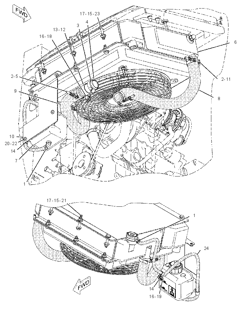 RADIATOR & OIL COOLER MTG GP 2281783 CAT