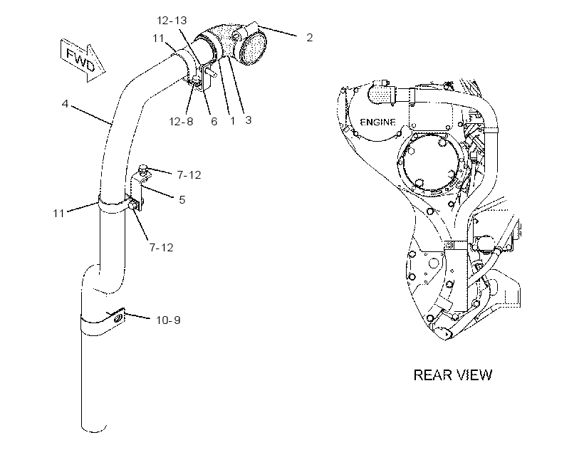 Система отвода газов 2127678 CAT