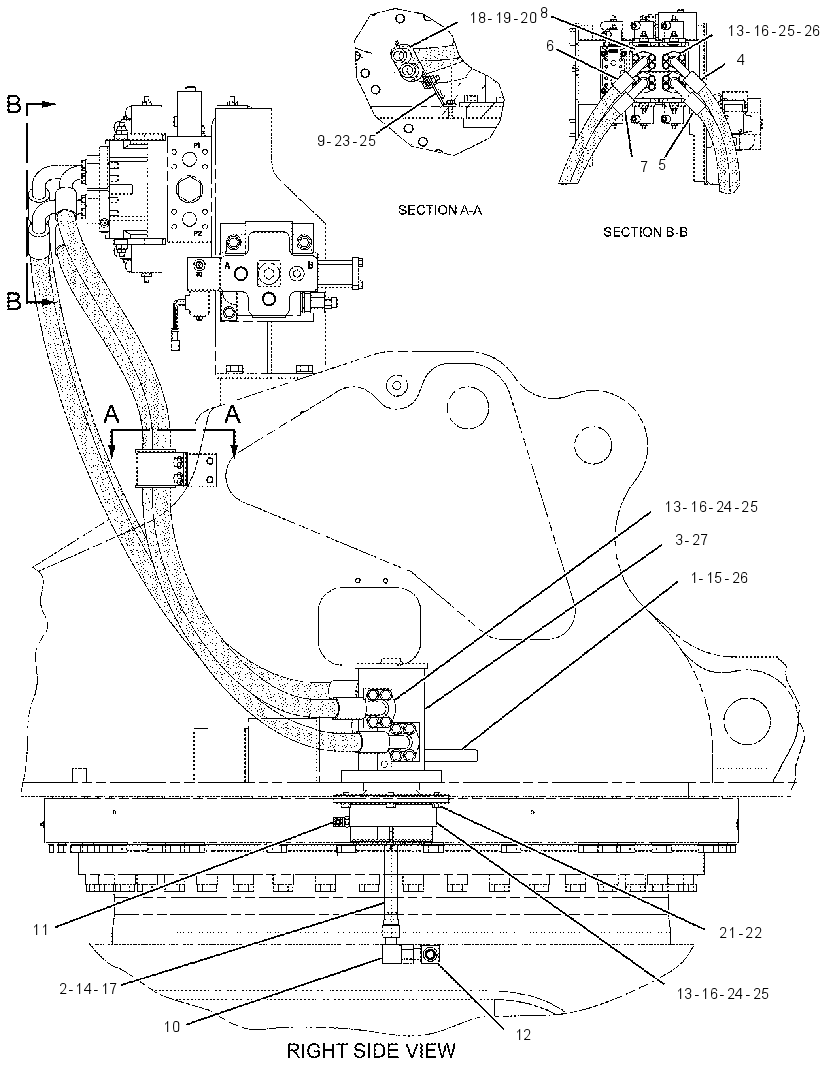 LINES GP-SWIVEL & TRAVEL MOTOR 2202342 CAT