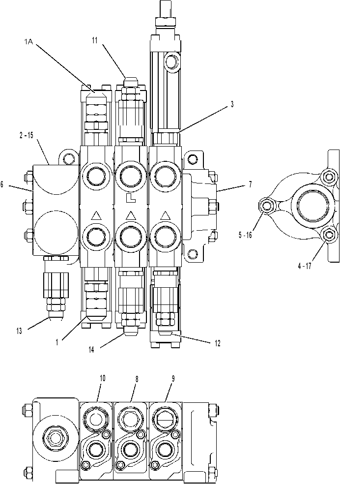 Клапан (секция 3) 1886041 CAT