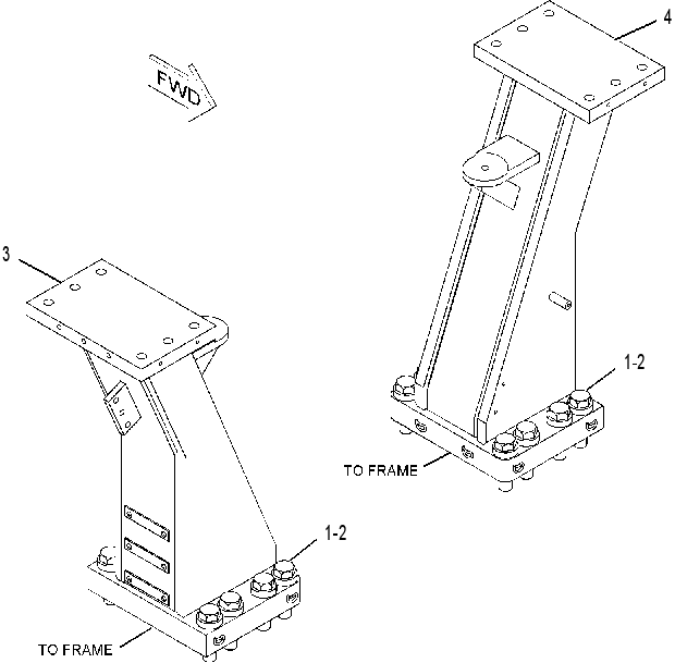 Крепление ROPS 2137065 CAT