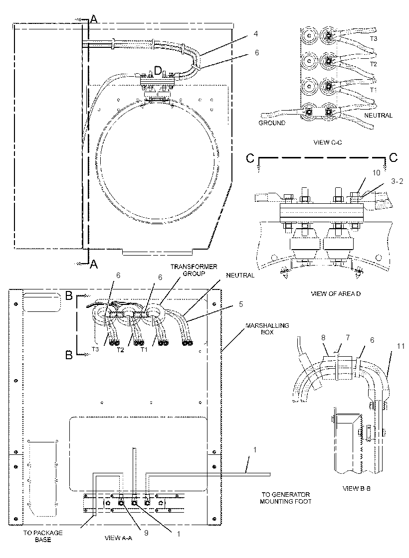 Подключение выводов генератора 1991556 CAT