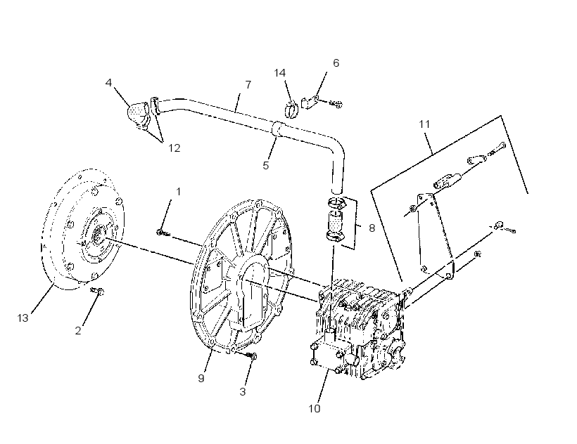 ADAPTER GP-ENGINE TO XMSN 2204140 CAT
