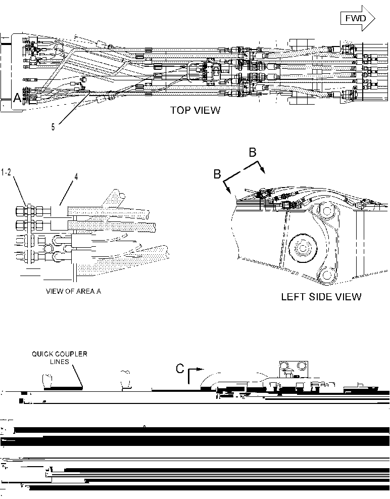Трубопроводы стрелы 2280975 CAT