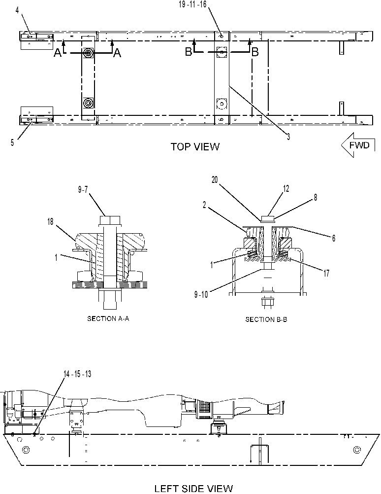 MOUNTING GP-BEAM 2474797 CAT
