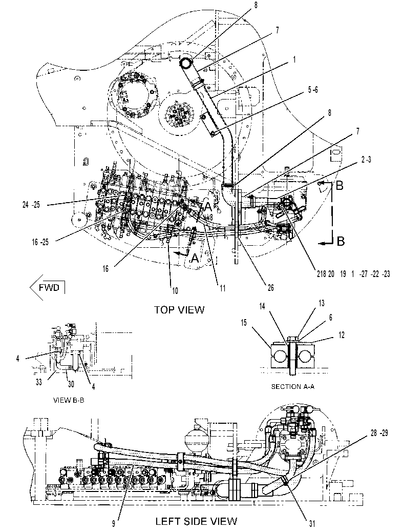 LINES GP-HYDRAULIC PUMP 2078332 CAT