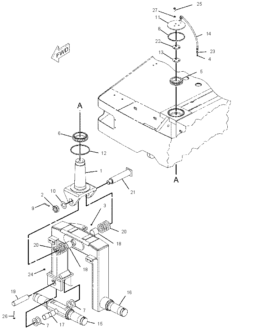 BAR GP-OSCILLATING & STEERING 1312374 CAT