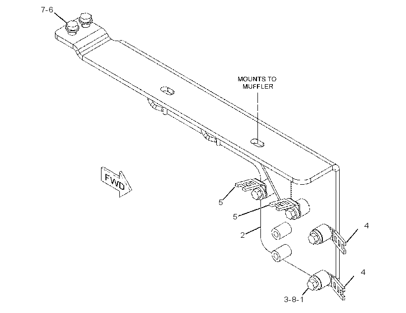 MOUNTING GP-MUFFLER 2338673 CAT