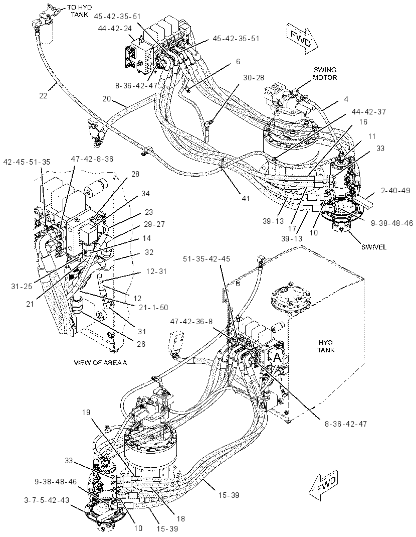 VALVE & LINES GP-TRAVEL CONT 2354018 CAT