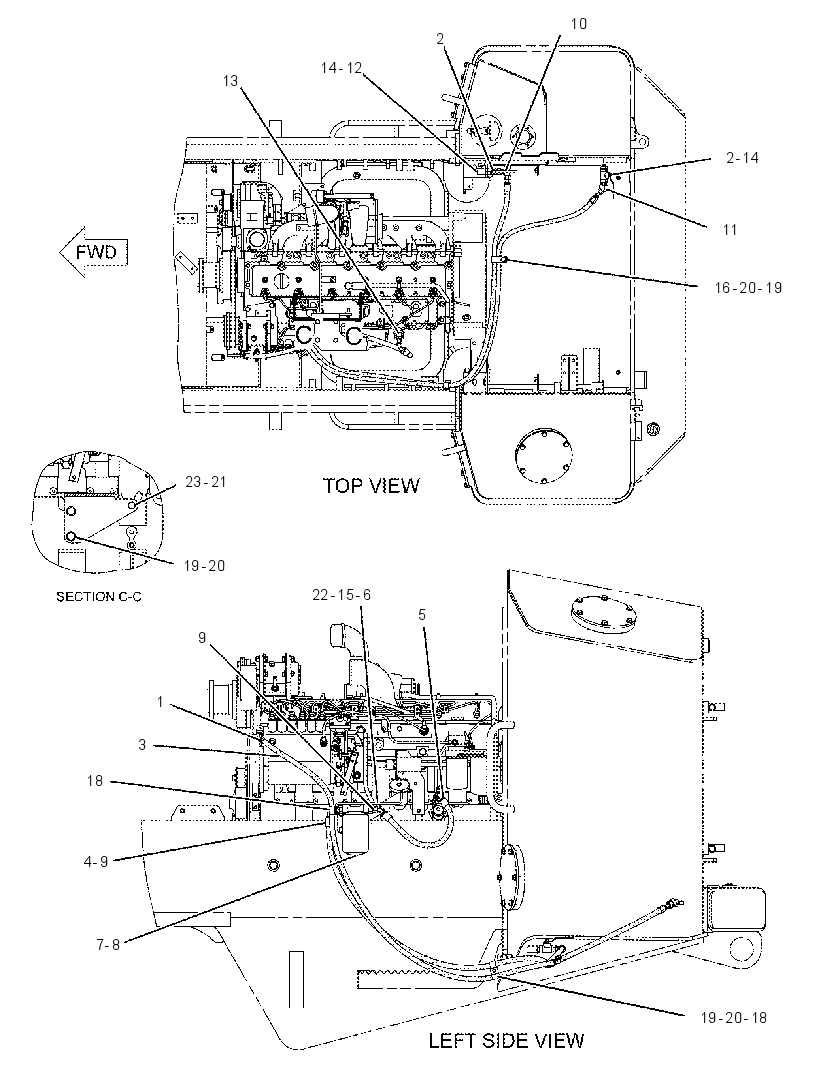 Трубопроводы топливные 2407883 CAT