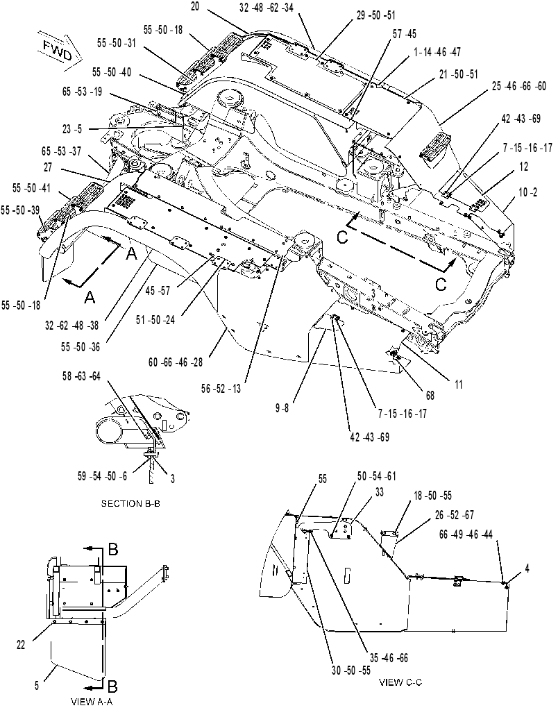 FENDER & SUPPORT GP 2425567 CAT