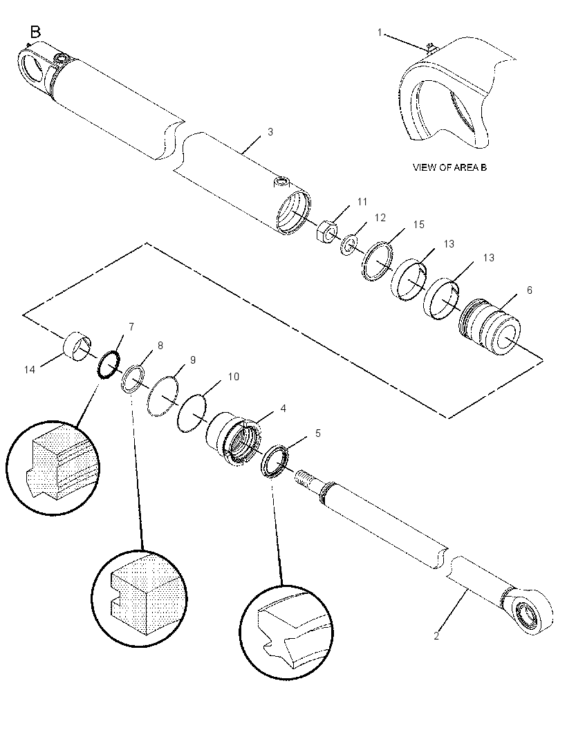 CYLINDER GP-HOIST 1414341 CAT