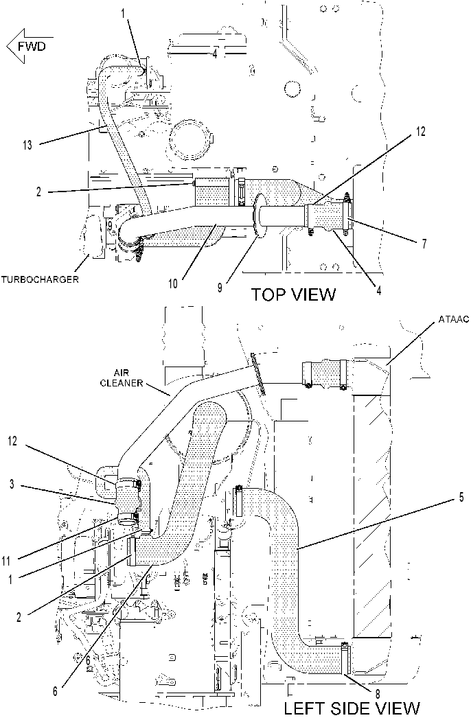LINES GP-AFTERCOOLER AIR 1862347 CAT
