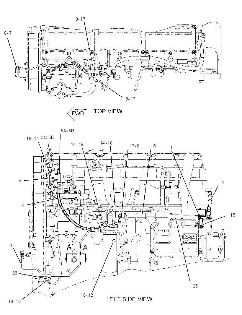 LINES GP-FUEL BYPASS 2484085 CAT