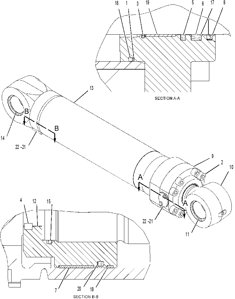CYLINDER GP-VARIABLE ADJ BOOM 1279243 CAT