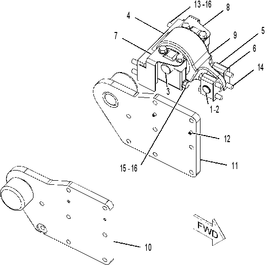 SUPPORT GP-TRANSMISSION 2473027 CAT