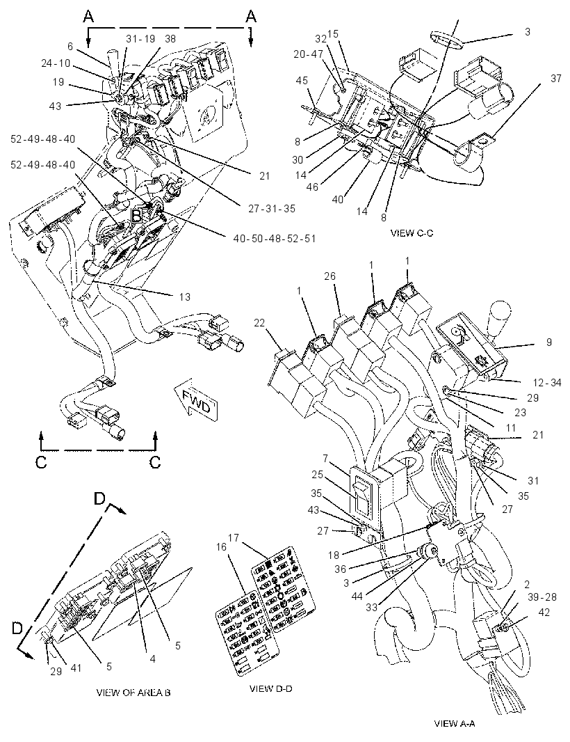WIRING GP-STEERING CONSOLE 1595854 CAT